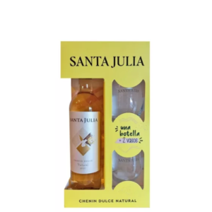 Santa Julia Estuche x1 Botella Dulce con 2 Vasos