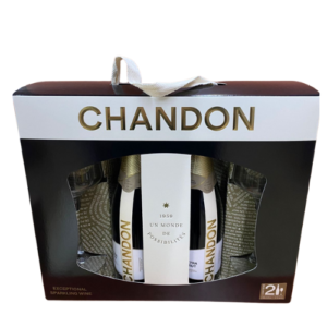 Estuche Chandon Extra Brut x2 botellas con 2 copas