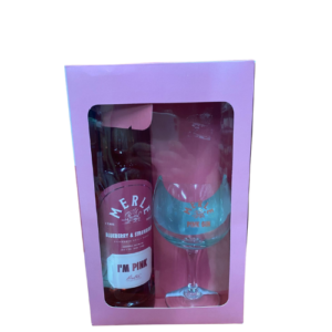 Estuche Gin Merlé Pink con 1 copa
