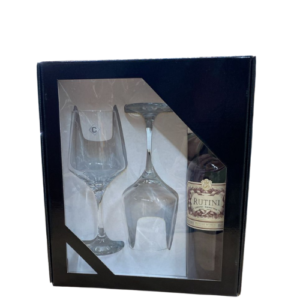 Estuche Rutini Cabernet-Malbec con 2 copas