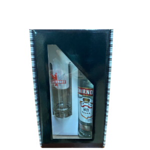 Estuche Vodka Smirnoff con 1 vaso