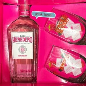Gin Heredero Pink con 2 Vasos